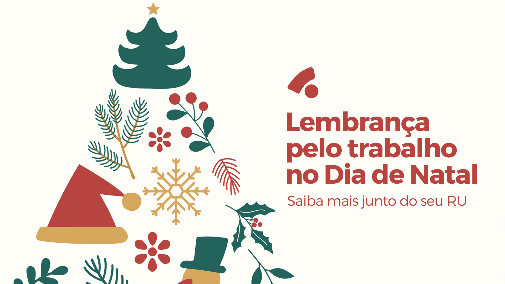 Lembrança pelo trabalho no Dia de Natal